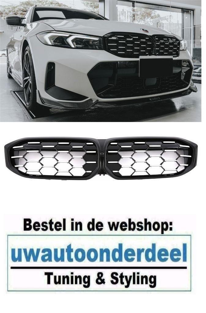 Grill Nieren Chrome Glans Zwart M Look Voor Bmw 3 Serie G20, Auto diversen, Tuning en Styling, Verzenden