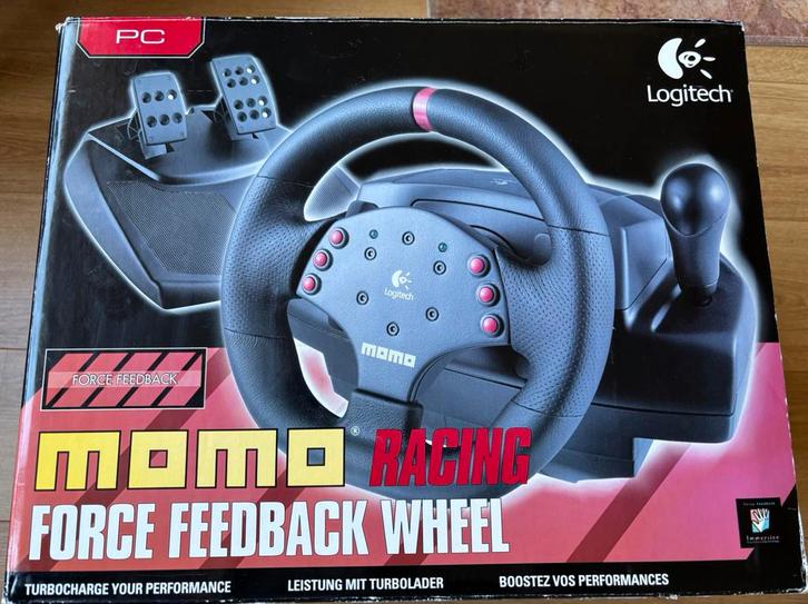 MOMO Racing Force Feedback Wheel, Computers en Software, Joysticks, Gebruikt, Ophalen