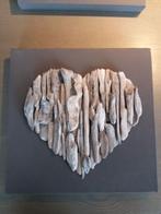 driftwood hart op canvas 30x30, Huis en Inrichting, Ophalen of Verzenden, Nieuw