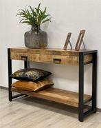 Mangohout Sidetable Op Maat - Industrieel Design, Huis en Inrichting, Tafels | Sidetables, Ophalen of Verzenden, Nieuw, Rechthoekig