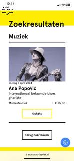 Ana Popovic bij ECI IN Roermond, Tickets en Kaartjes, April