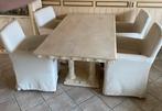 eettafel met 4 stoelen, Huis en Inrichting, Tafels | Eettafels, 50 tot 100 cm, Overige materialen, 150 tot 200 cm, Gebruikt