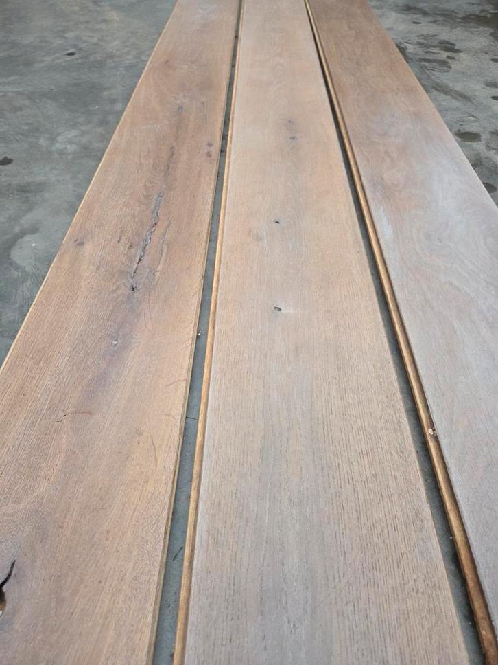 Massief eiken houten vloer 45m2, Doe-het-zelf en Verbouw, Vloerdelen en Plavuizen, Gebruikt, Vloerdelen of -planken, Hout, 150 cm of meer