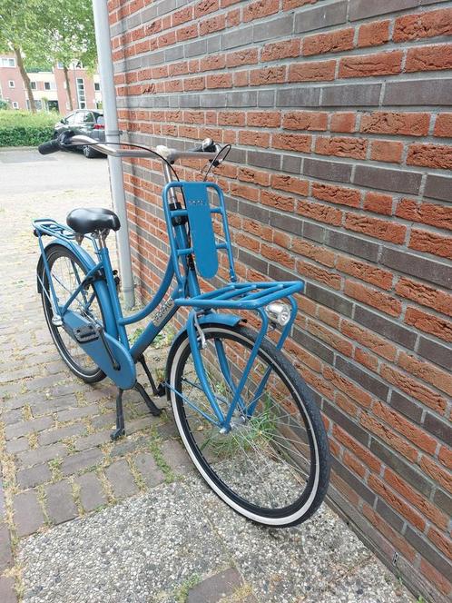 Popal 28 inch fiets jeansblauw, Fietsen en Brommers, Fietsen | Dames | Omafietsen, Gebruikt, Handrem, Versnellingen, Ophalen