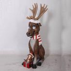 Reindeer Funny – Rendier met verlichte neus hoogte 112 cm, Nieuw, Ophalen
