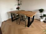 Eetkamertafel ‘Trevor’ Leenbakker – 180x100 cm - Mangohout, Ophalen, Modern, industrieel, 50 tot 100 cm, Zo goed als nieuw