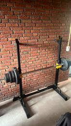 Bankdrukbank, Squatrek, Barbell, Sport en Fitness, Fitnessmaterialen, Ophalen, Gebruikt, Overige typen