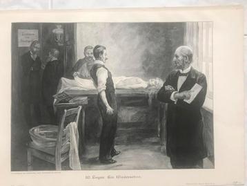 Willy Zirges: Ein Wiedersehen, 1895, or. gravure, 32x23 cm. beschikbaar voor biedingen