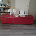 Tv dressoir rood hoogglans, Ophalen, Gebruikt, 25 tot 50 cm, Minder dan 100 cm
