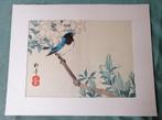 Japanse houtsnede blauwe vogel Suzuki Shonen, Antiek en Kunst, Ophalen of Verzenden