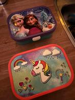 2 Broodtrommels: Unicorn & Frozen, Ophalen of Verzenden, Gebruikt, Overige typen