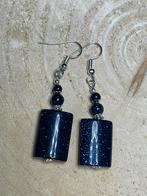 Uitverkoop! Oorbellen met goudzand blauw, verzikverd., Overige materialen, Nieuw, X, Verzenden