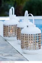 Riviera Maison hurricane windlicht, Huis en Inrichting, Ophalen of Verzenden, Zo goed als nieuw, Overige materialen, Minder dan 25 cm