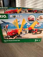 Brio treinbaan set en kraanwagon, Kinderen en Baby's, Speelgoed | Houten speelgoed, Ophalen of Verzenden, Zo goed als nieuw, Overige typen