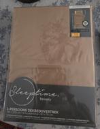 Eenpersoons dekbedovertrek 140x220 + kussensloop - Nieuw, Huis en Inrichting, Slaapkamer | Beddengoed, Eenpersoons, Beige, Dekbedovertrek