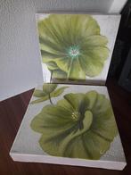 Schilderijtjes bloemen, Minder dan 50 cm, Ophalen of Verzenden, Zo goed als nieuw, Schilderij