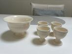 Wedgwood Edme plain 4 eirdopjes en bonbonschaaltje, Overige typen, Ophalen of Verzenden, Zo goed als nieuw, Wedgwood