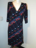 King Louie stretch jurk zwart in kleur print schuin mt L