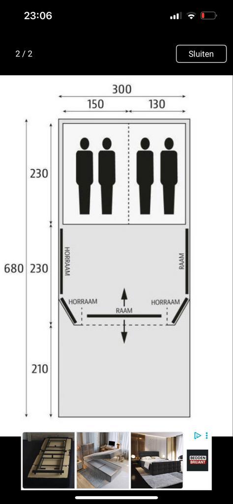 Ruime 4 Persoons Tent - Bardani vilanova 320, Caravans en Kamperen, Tenten, tot en met 4, Gebruikt, Ophalen