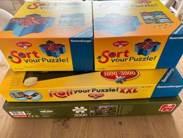 Rolmat, sorteerbakjes en puzzel (3000 stuks) beschikbaar voor biedingen