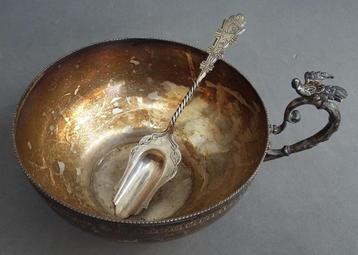 Om 1925-1975 Zilveren Zilver Suikerpot Papkom Kom 172 Gram beschikbaar voor biedingen