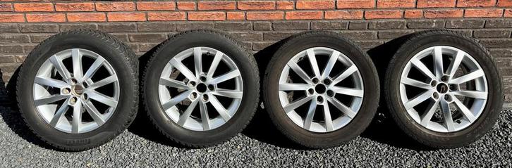 4 velgen 16 inch + banden 5x100, Auto-onderdelen, Banden en Velgen, Band(en), Winterbanden, 16 inch, 205 mm, Personenwagen, Gebruikt