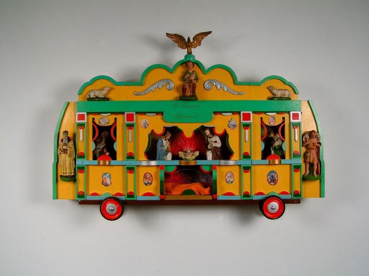 Kunstzinnige kerststal 'Kuise Conceptie' in Draaiorgel 1994, Huis en Inrichting, Woonaccessoires | Schilderijen, Tekeningen en Foto's