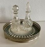 Onderzeter met twee flesjes, Antiek en Kunst, Antiek | Glas en Kristal, Ophalen of Verzenden