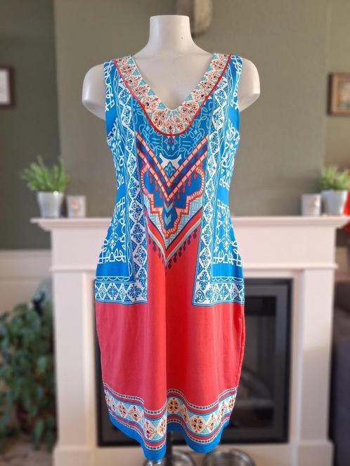 K-Design K Design zomers diamantjes hals jurk L Gratis Verz., Kleding | Dames, Jurken, Zo goed als nieuw, Maat 42/44 (L), Blauw