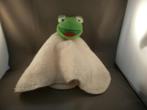 natalis kikker knuffeldoek wit met groen hoofd wit/zwarte, Ophalen of Verzenden, Nieuw, Kikker