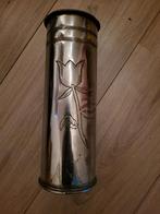 Bewerkte koperen granaathuls, Verzamelen, Ophalen of Verzenden