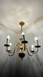 Messingkleurige kroonluchter, Huis en Inrichting, Ophalen, Gebruikt, Metaal