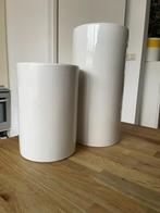 Keramieken vaas, wit,ca 20 cm hoog, diameter ca 12 cm, Huis en Inrichting, Wit, Aardewerk of Porselein, Ophalen of Verzenden, Zo goed als nieuw