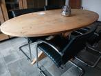 Ovale Steigerhouten Eettafel - Spinpoot, Gebruikt, Landelijk, 150 tot 200 cm, Vier personen