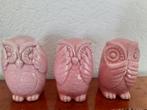 3  Roze uiltjes 'horen, zien en zwijgen *eureka*, Verzamelen, Beelden en Beeldjes, Ophalen of Verzenden, Zo goed als nieuw, Dier