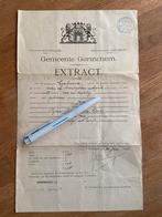 Gorinchem 1903 geboorte certificaat arr dordrecht, Verzamelen, Ansichtkaarten | Nederland, Verzenden, Voor 1920, Zuid-Holland