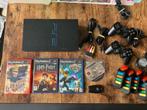 Playstation 2 / PS2 phat met games, buzzers, 2 controllers, Spelcomputers en Games, Spelcomputers | Sony PlayStation 2, Gebruikt