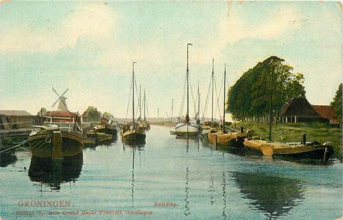 (701-022-023) Groningen Reitdiep, Verzamelen, Ansichtkaarten | Nederland, Groningen, Verzenden