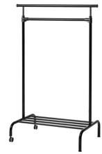 IKEA RIGGA Kledingrek - Zwart, Huis en Inrichting, Ophalen, Gebruikt, 100 tot 150 cm, Metaal