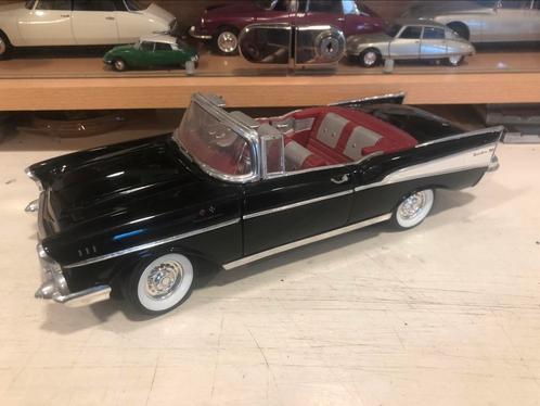 1:18 Chevrolet Bel Air Convertible Zwart Road Trough, Hobby en Vrije tijd, Modelauto's | 1:18, Gebruikt, Auto, Overige merken