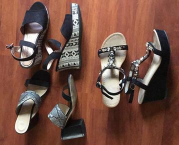 4 paar zwarte schoenen maat 39. Niet of nauwelijks gedragen. beschikbaar voor biedingen