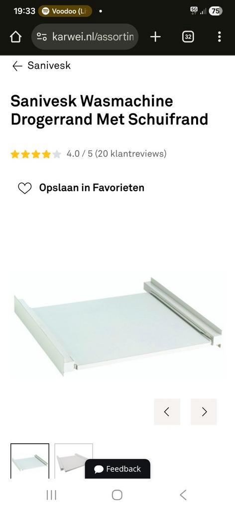 Wasmachine Droger Rand, Witgoed en Apparatuur, Onderdelen en Toebehoren, Gebruikt, Ophalen