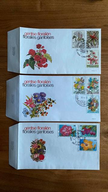 Tentoonstelling enveloppen Gentse Floraliën 1975, 1980, 1995 beschikbaar voor biedingen