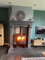Hoge Franse kalkzandsteen schouw Antraciet van kleur NIEUW, Ophalen, Nieuw, Vrijstaande haard, Overige soorten