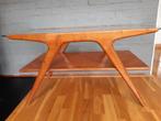 Vintage mid century salontafel, Huis en Inrichting, Ophalen, Gebruikt, 100 tot 150 cm, Glas