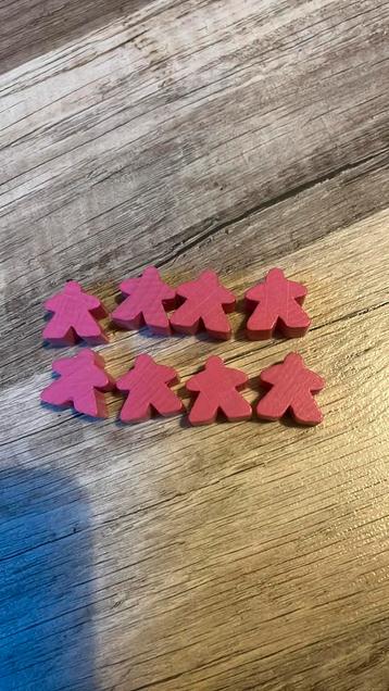 Setje roze Meeples Carcassonne beschikbaar voor biedingen
