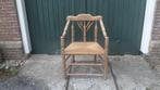 Antieke houten STOEL / KEUKENSTOEL / HOEKSTOEL Brocante riet, Ophalen of Verzenden