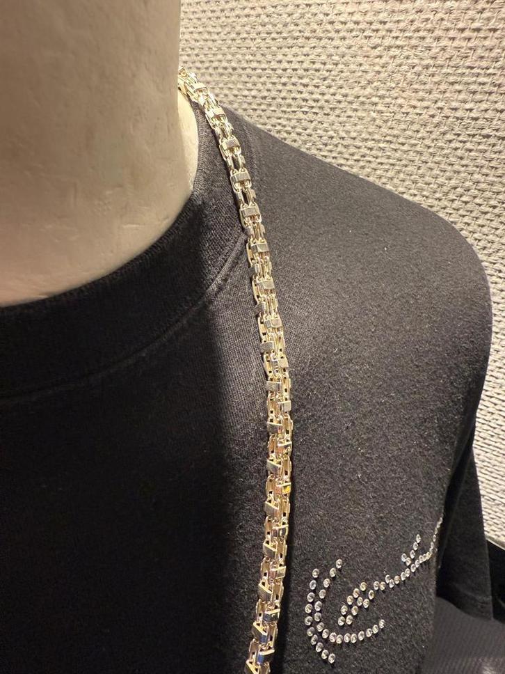 Magnum ketting zilver 6mm 70cm, Sieraden, Tassen en Uiterlijk, Kettingen, Zo goed als nieuw, Zilver, Zilver, Ophalen