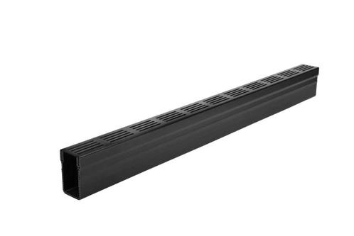 smalle lijngoot zwart, aluminium en cortenstaal, Tuin en Terras, Tegels en Klinkers, Nieuw, Overige typen, Kunststof, 10 m² of meer