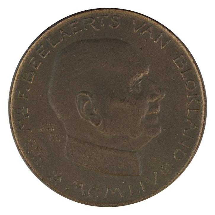L.O. Wenckebach - Penning VPK, 1954 : Beelaerts v Blokland º, Postzegels en Munten, Penningen en Medailles, Brons, Nederland, Verzenden